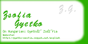 zsofia gyetko business card